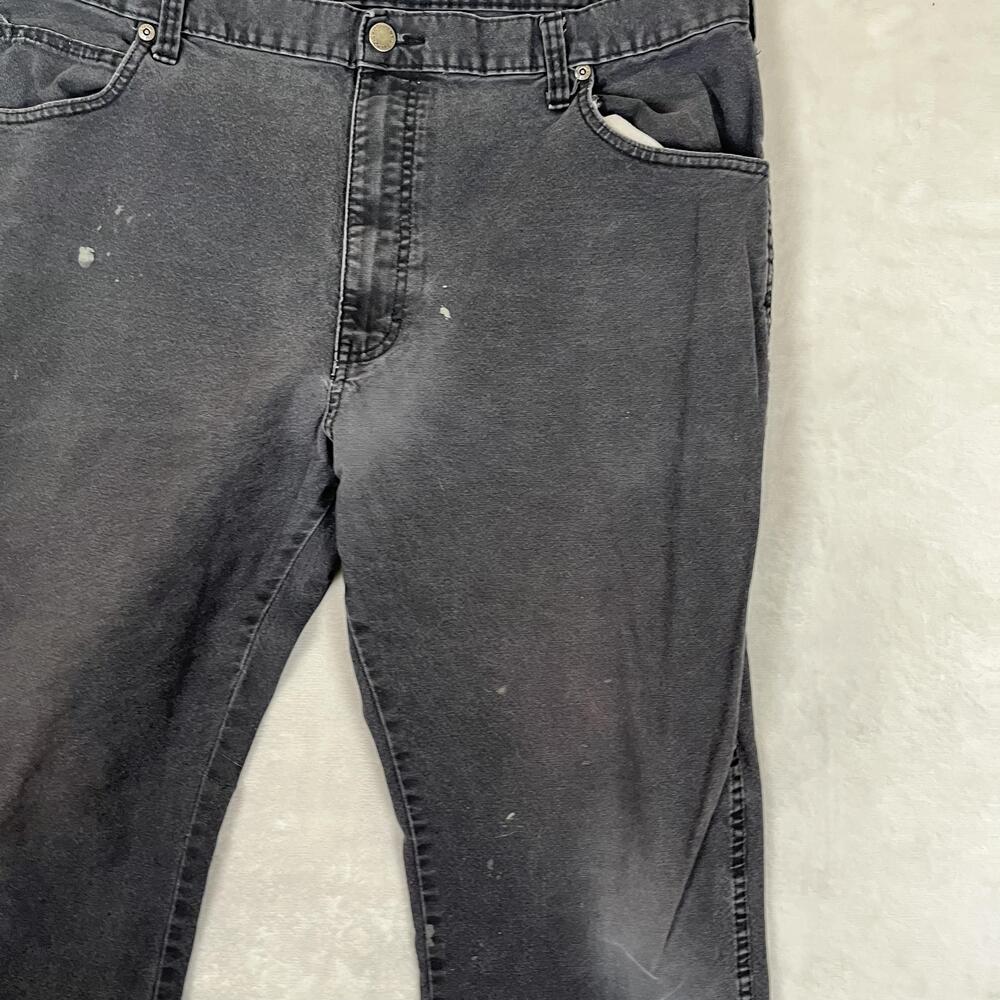 Dickies Carpenter Jeans Mens 38x32 Black Relaxed Straight Work Denim Faded Wash - Picture 4 of 13